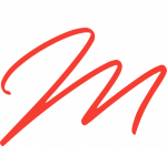 Signet der MedienMANUFAKTUR mit stilisiertem Buchstaben M in gelber Farbgebung