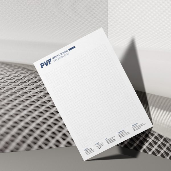Gestaltung eines A4 Blocks für den Kunden PVF GmbH als Grafikdesign Auftrag durch das KREATIVSTUDIO München