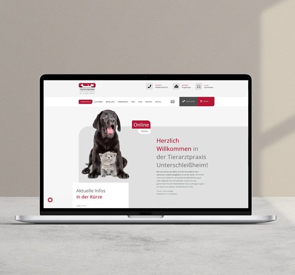 Gestaltung einer Webseite für den Kunden Dr  Valerie Senger Tierarztpraxis als Webdesign Auftrag durch das KREATIVSTUDIO München